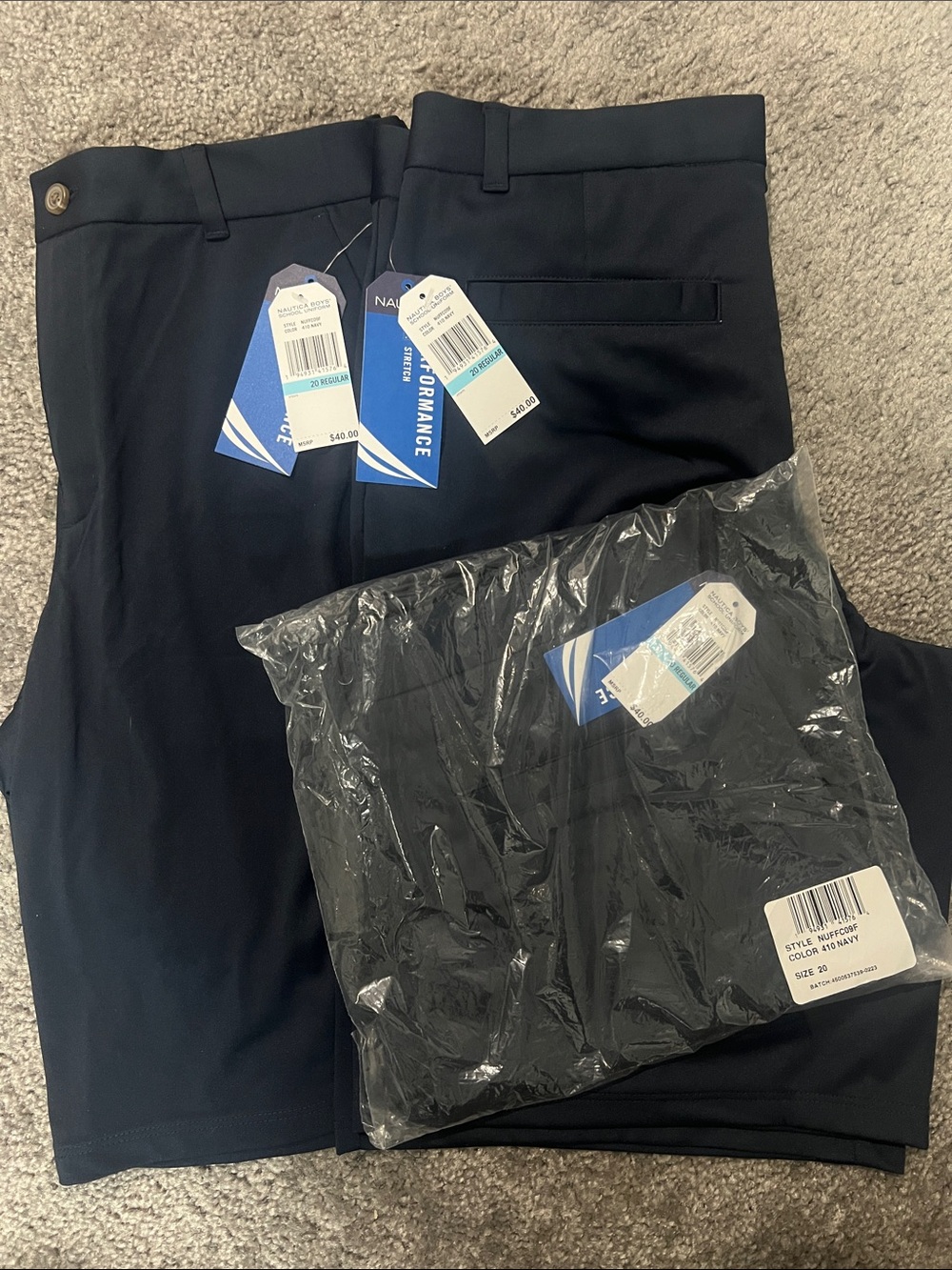 3x Nautica Boys School Uniform Shorts 20 *read description